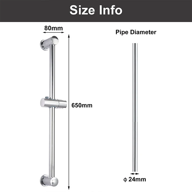 201/304 Wall Mounted Sliding Bar Adjustable Shower Lift Rod