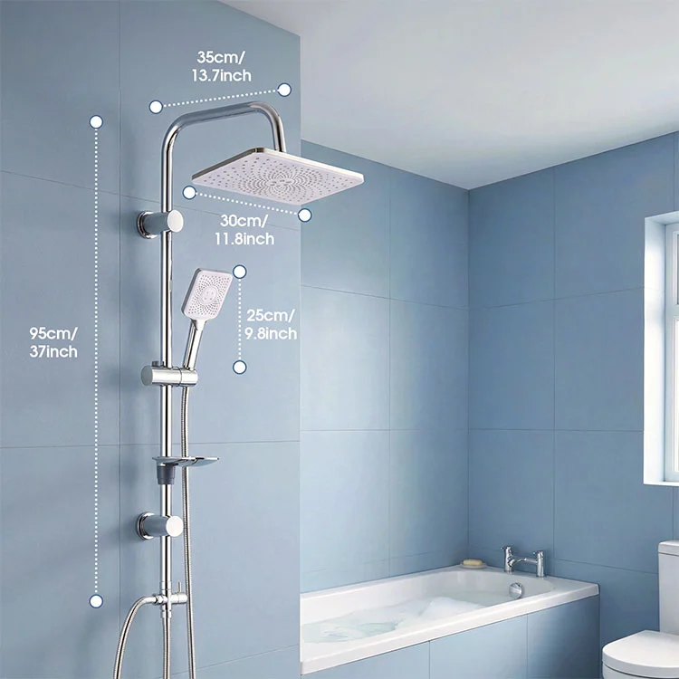 304 SS Shower Column Set with 3 Mode Rainfall Shower Head