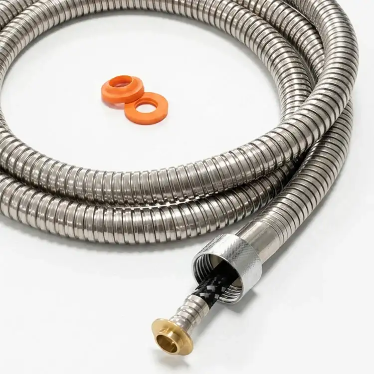 Double Lock Polished 1.5m 201 SS Braided Hose