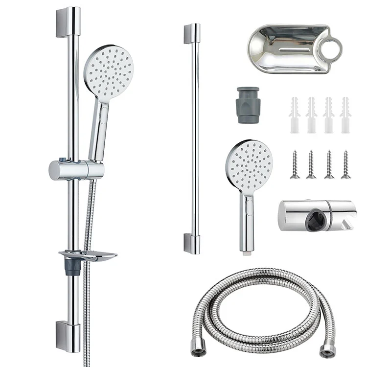 Stainless Steel Short Shower Sliding Bar Set with Hose