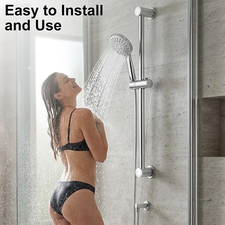 201/304 Wall Mounted Sliding Bar Adjustable Shower Lift Rod