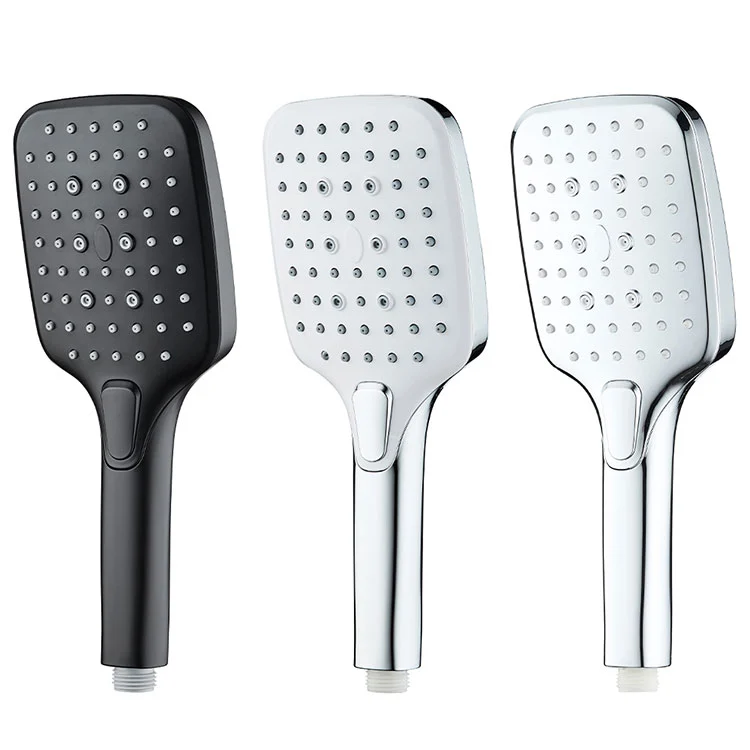 Matte Black Handheld Shower Head with Silicone Nozzles