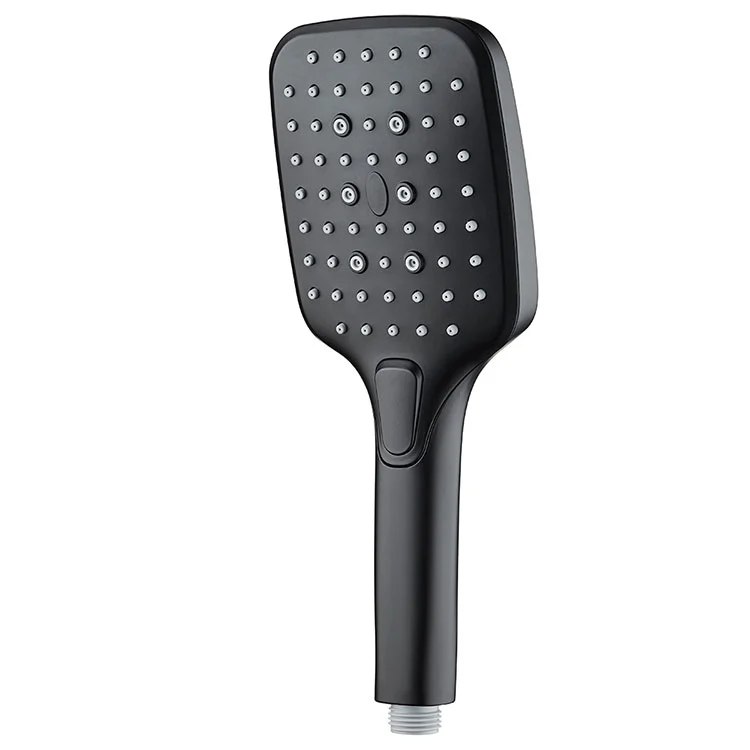 Matte Black Handheld Shower Head with Silicone Nozzles