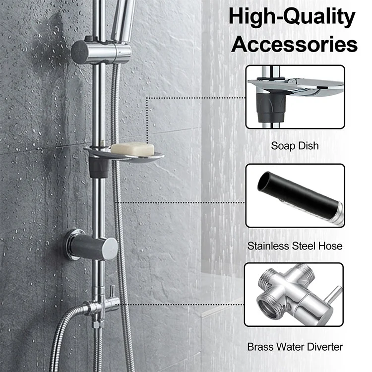Wall-mounted Stainless Steel Shower Set